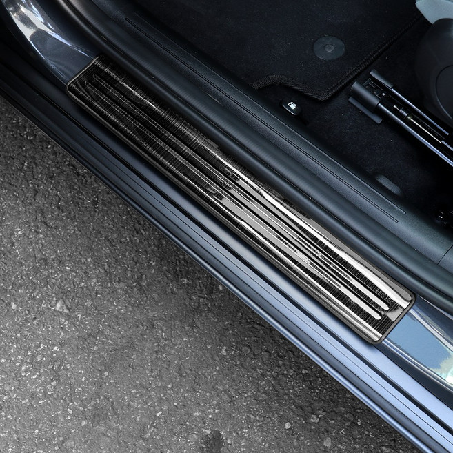 유투카 호환 디올뉴 코나 SX2 튜닝 용품 도어스커프 커버 실버 블랙 내부 외부 몰딩, 디 올뉴 코나 SX2, 기타