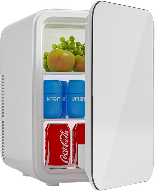 迷你冰箱 冷熱雙用 數位溫控 低噪音 環保材質 車家兩用, 淺灰色, 車載冰箱4L單核無數顯