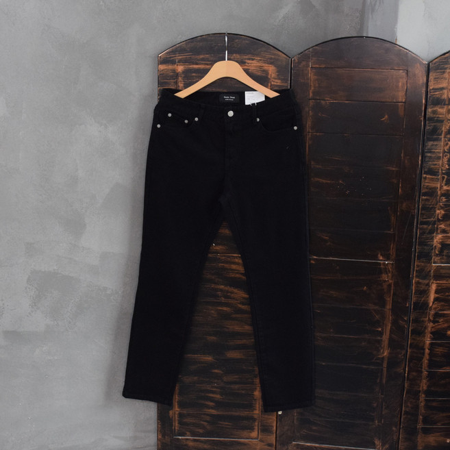 헬보이 기모 청바지 S부터 3XL까지 남녀공용 깔끔 스판 슬림 일자 화이트진 블랙진 겨울팬츠