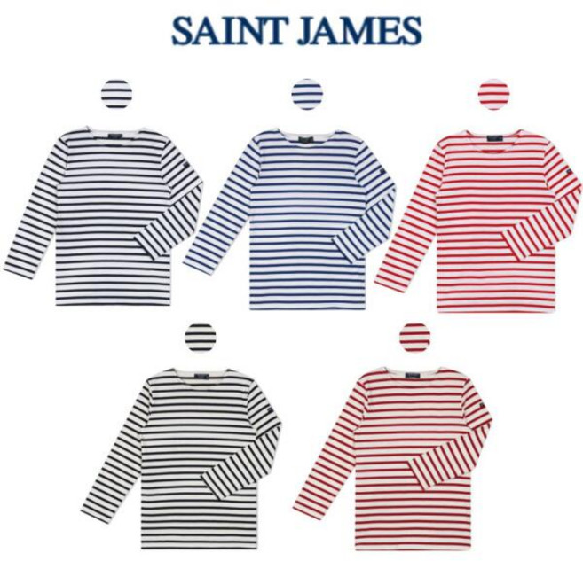 [세인트제임스] 긴팔티셔츠 밍콰이어 모드 E 스트라이프 여성 5종 (택1)