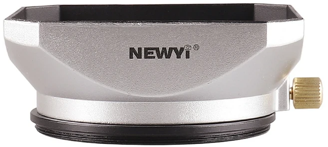 NEYI 메탈 사각 렌즈 후드 캡 49mm 49/52/55/58mm 캐논 호환 니콘 라이카 호환 펜탁스 SLR 카메라 액세서리, 02 Silver, 03 55mm