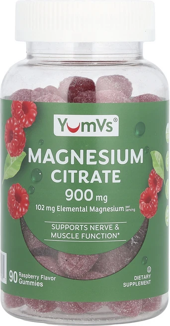 YumVs 마그네슘시트레이트 라즈베리 900mg 구미젤리 90개(구미젤리 1개당 300mg), YumVs마그네슘시트레이트라즈베리900mg구미젤리90개, 1개, 90정 - 쿠팡
