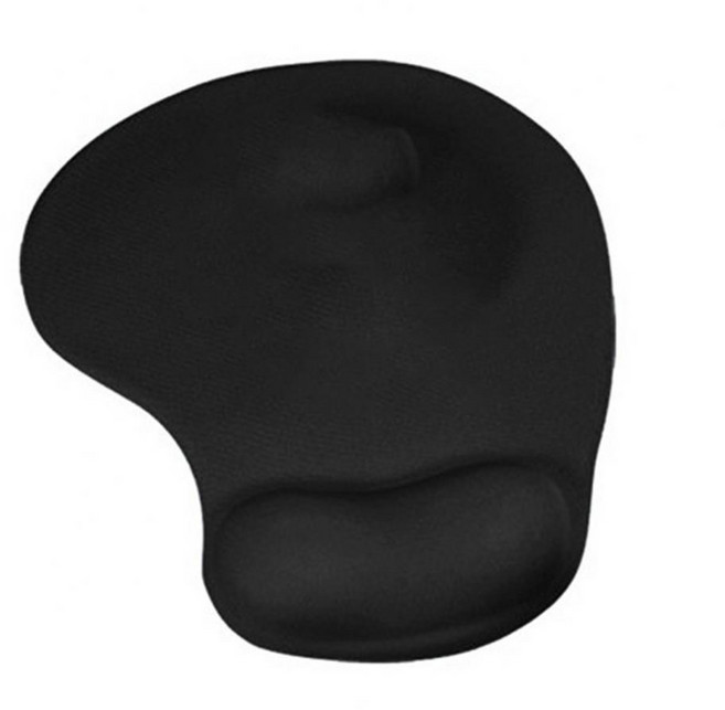 논슬립 소프트 서포트 마우스 매트 패드 PC 실리콘 컴포트 손목 노트북용, 02 Black, 1개