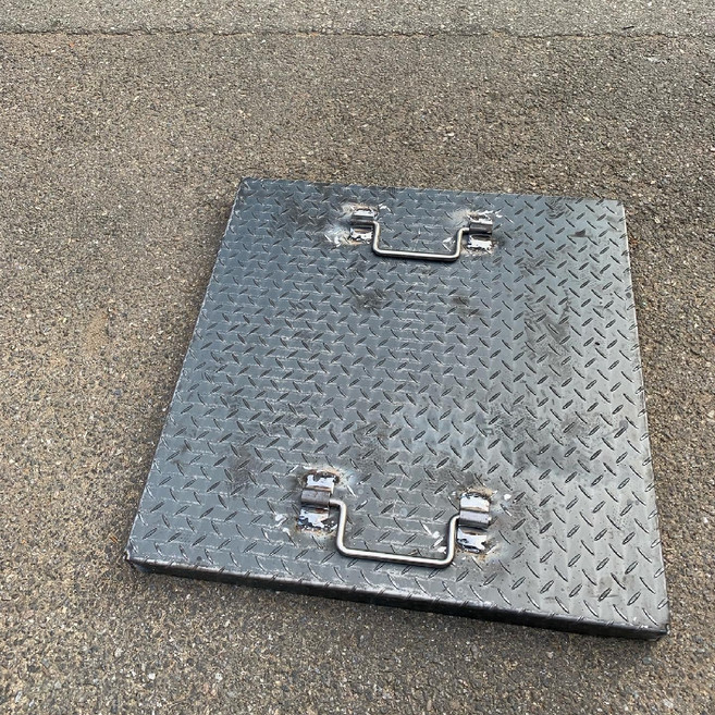철체크판 맨홀덮개 정화조뚜껑 주문제작 3.2T 700x700(mm) (높이 30mm), 1개