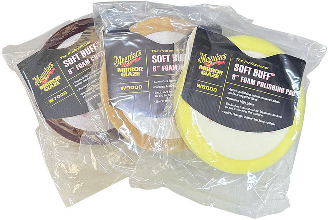 맥과이어 광택스폰지 6 / 8인치 자동차 광택용품 차량 관리 연마용 광택기 폴리셔 스폰지, 8인치-W8000, 1개
