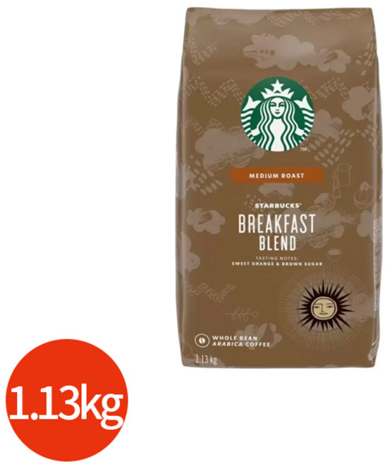 CL 스타벅스 브랙퍼스트 블렌드 1130g 홈카페, 1.13kg, 1개