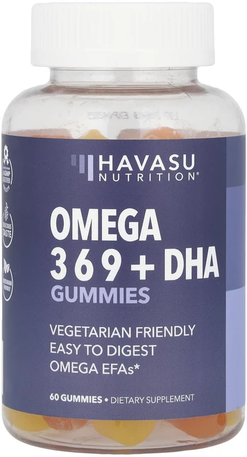 새해 첫좋은선물 Havasu Nutrition 오메가 및 DHA 구미젤리 천연 레몬 및 오렌지 맛 베지 구미젤리 60개 제대로 할인합니다, HavasuNutrition오메가및DHA구미젤리천연레몬, 1개 - 쿠팡