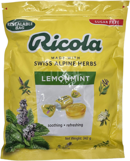 무설탕 스위스 허브캔디 리콜라 레몬민트, 342g, 1개