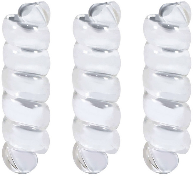 쿠츠와 푸뉴 스파이럴 연필 그립 3개입, 클리어, 1개