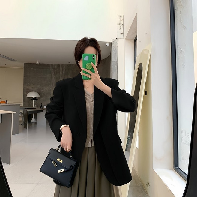 여성 봄가을 캐주얼 정장 재킷 코트 루즈핏 오피스룩 정장