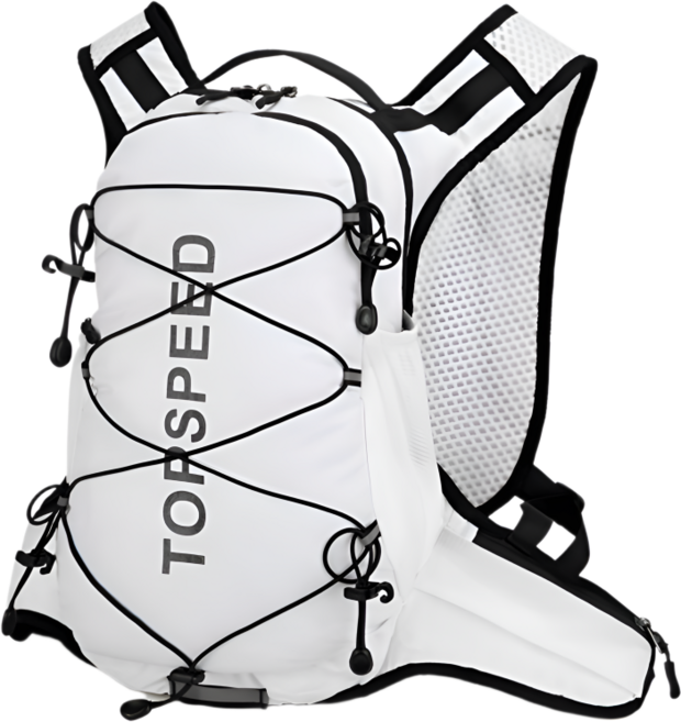 탑스피드 경량 등산가방 소형 배낭 백팩 12L, 1개, 화이트