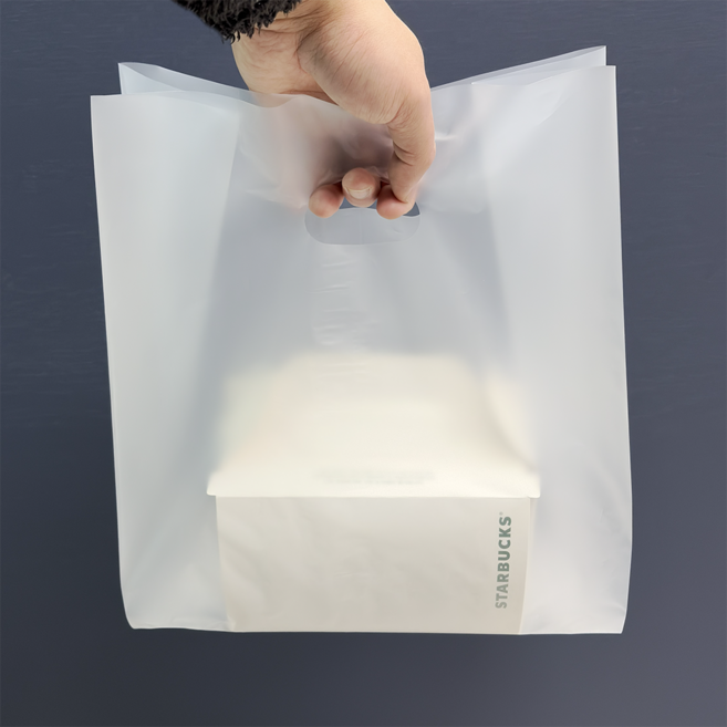 [현진팩] 손잡이 링 HD비닐봉투 25x35(M6), 1세트, 100개