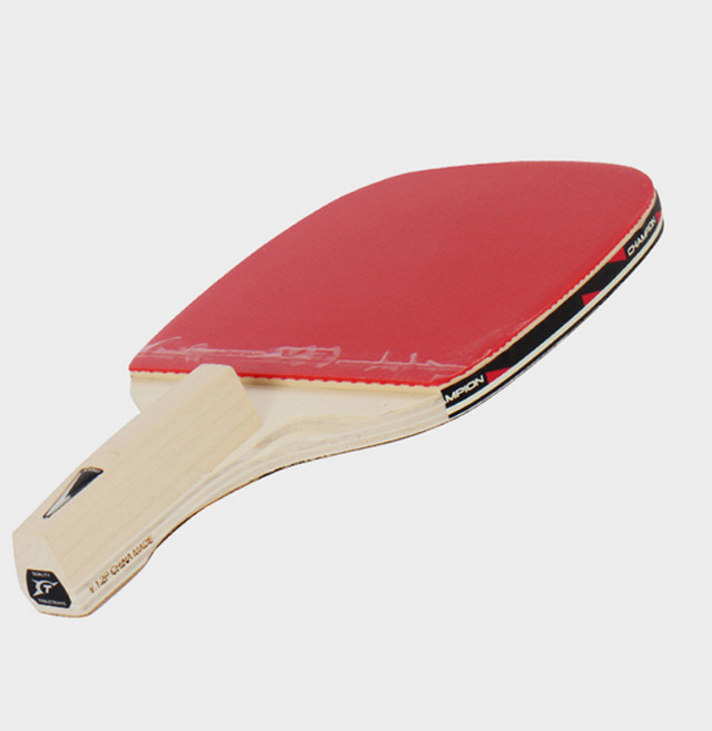 챔피온 탁구라켓 V1.2P 팬홀더 실속형 포핸드 단면 입문용, 1개