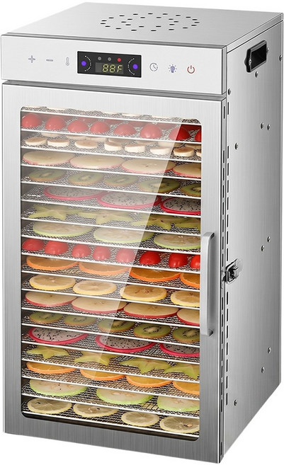 18層食物烘乾機 微電腦控溫 30~90°C 0.5-24小時定時, 18層 觸控款乾果機