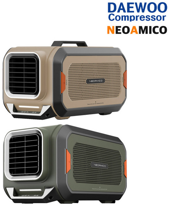 대우캠핑용에어컨 실외 이동식 차박 무시동에어컨, 캠핑에어컨(그린), 없음