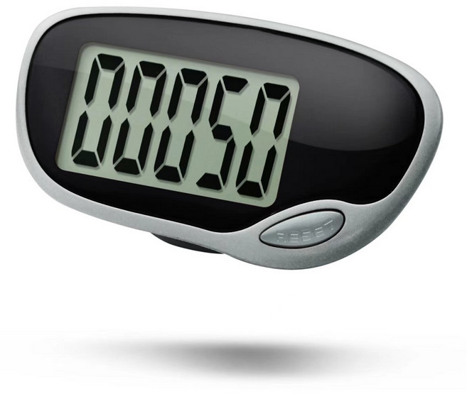 sf) 단순한 조작 대형 LED 만보계 _블랙, 블랙, 1개