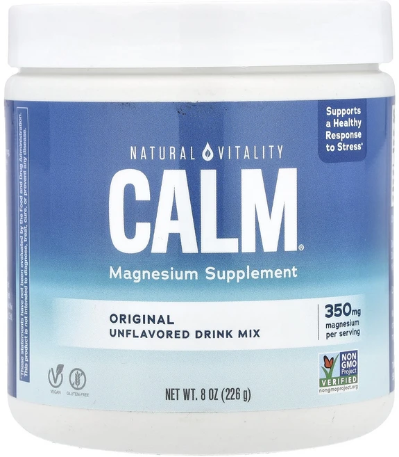Natural Vitality CALM® 마그네슘 보충제 드링크 믹스 오리지널(무맛) 226g(8oz), Natural Vitality CALM® 마그..., 226g, 1개 - 쿠팡