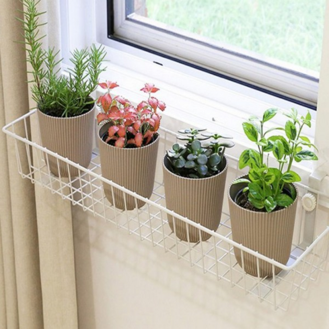 조이월드 다용도 사각 창틀선반 특대, 화이트, 1개