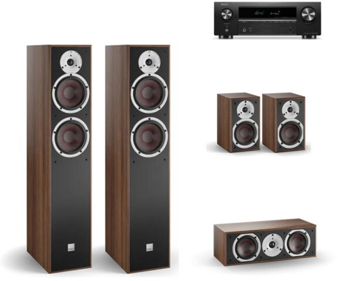 [없음] 데논 AVR-X580BT + 달리 Spektor 6 5채널(Spektor 1) 홈시어터 홈시네마, 화이트