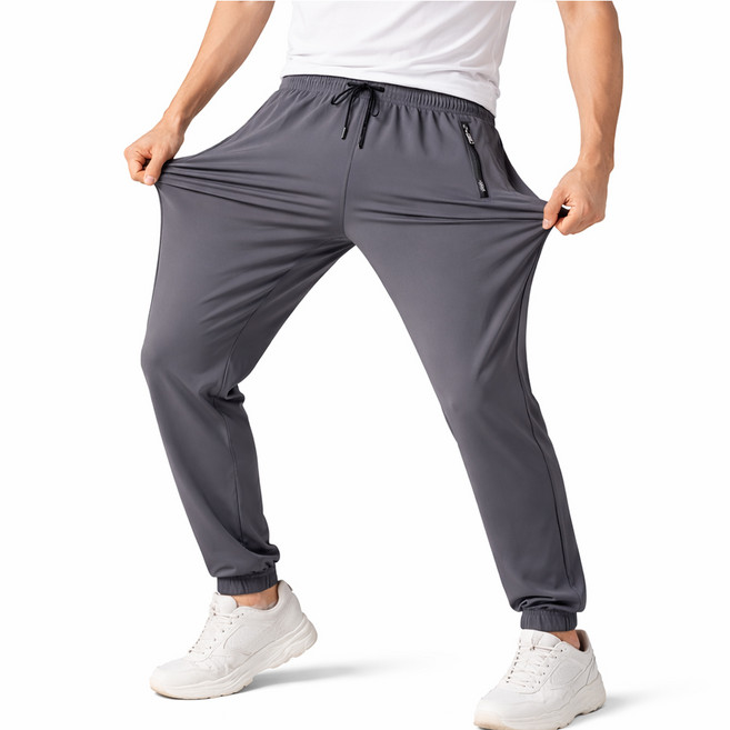 차쿠 남성 여성 여름 얼음 슬랙스 바지 아이스 조거팬츠 작업복 바지 스판 트레이닝 스포츠 운동 바지 냉촉감