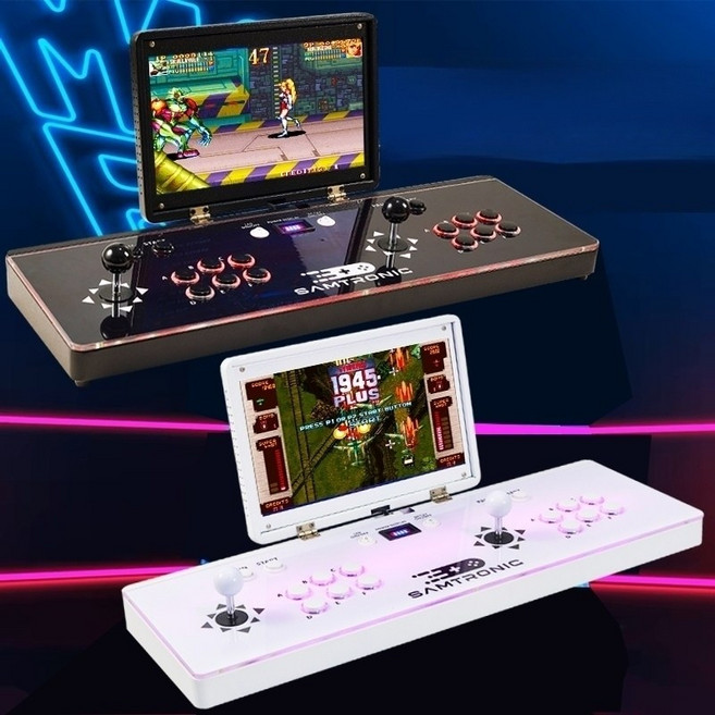 서전기전 14인치 2인용 레트로 게임기 접인식 모니터 탑재 30000게임 한국어지원 바탑, 플러그용 블랙+32000게임