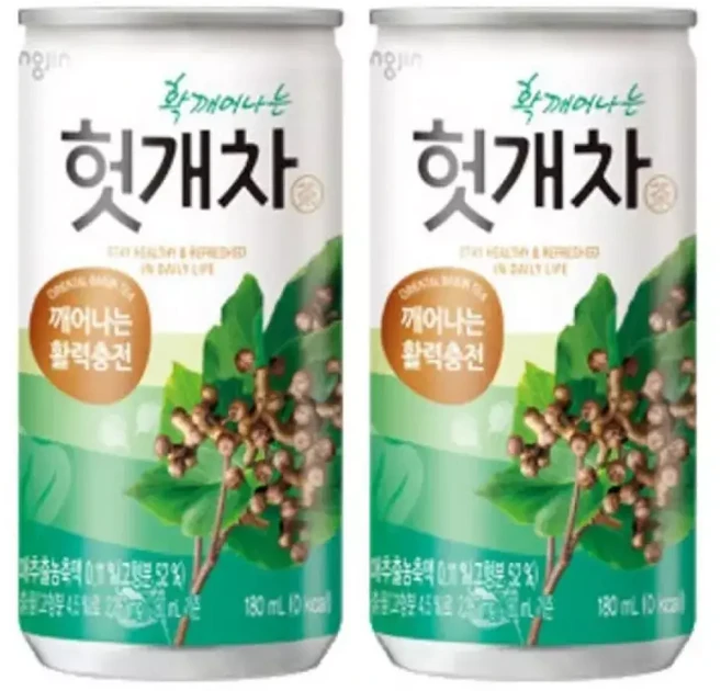 웅진 헛개차 180ml 60캔 (30캔x2박스)