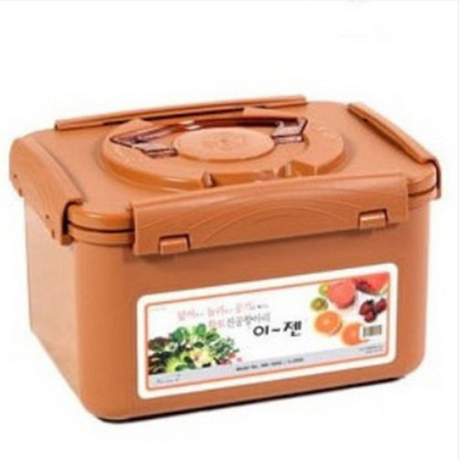 이젠 진공 항아리 5.2L 누름독 반찬통 매실청 오이지 된장 고추장 누름통 직사각 김치통, 1개