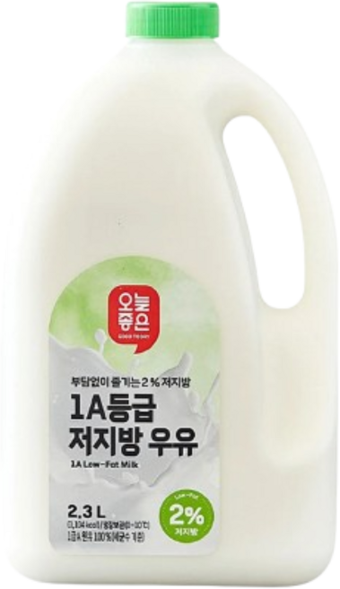 오늘좋은 1A등급 저지방우유, 2개, 2.3L