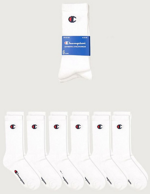 챔피온 C로고 풀랭스 삭스 6PACK White 187906