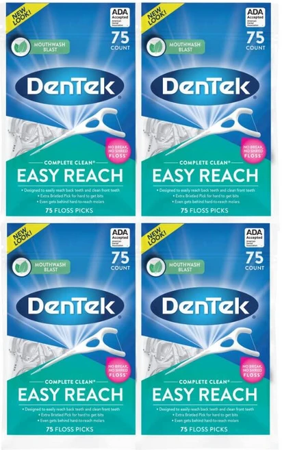 DenTek 컴플리트 클린 이지 리치 플로스 픽 치실 75개입 259107, 0.9994553879938052 - 쿠팡