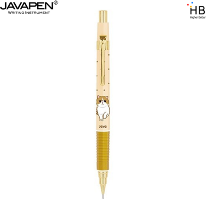 자바 나옹 골드 샤프 0.5mm, 밀크옐로우색, 1개