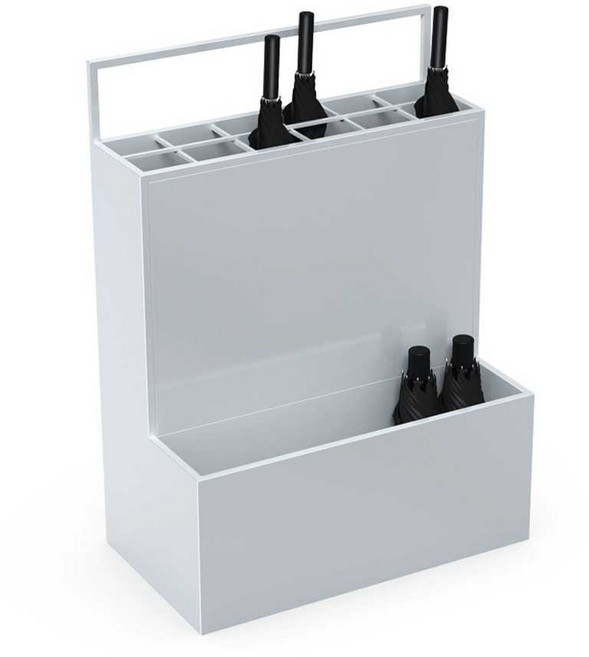 3종 우산꽂이 대용량 업소용 철제우산꽂이 미용실, 그레이 S 38x26x53