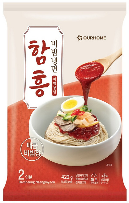 아워홈 함흥 비빔냉면 422g x 4, 4개