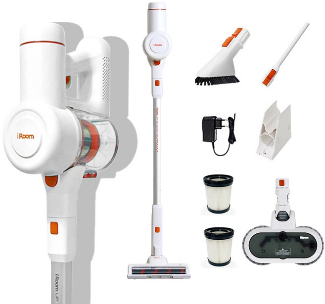 [최신형] 아이룸 무선 진공 스틱 청소기 차이슨 + 물걸레 키트, 오렌지, OG20 청소기 + 물걸레키트