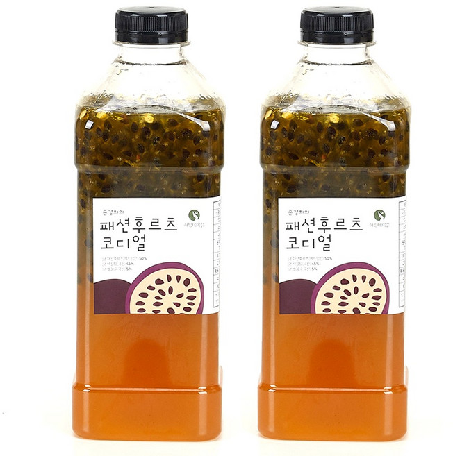 허밍테이블 수제 패션후르츠청 (백향과청), 2개, 1.2kg, 1개입