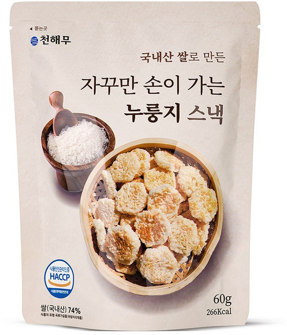 천해무 누룽지 스낵, 12개, 60g
