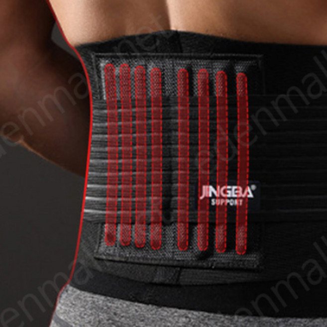 JINGBA 이중 쪼임 지지대 얇은 밴드 복대 허리보호대 헬스 리프팅벨트, 1개