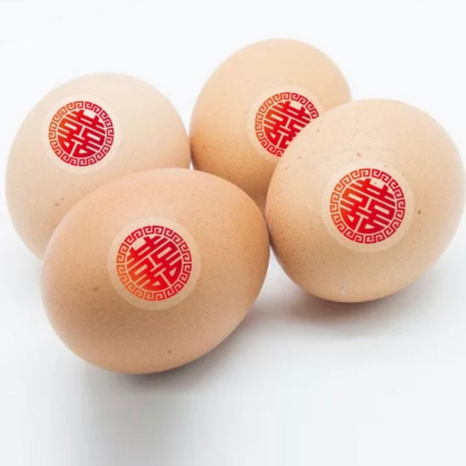 新婚囍字貼紙 (金色/紅色) 60入 - 婚禮裝飾貼紙, 1個, 紅色款