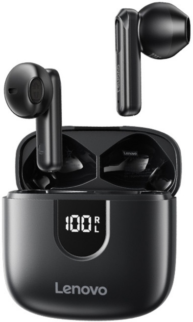 레노버 Lenovo 무선 블루투스 이어폰 EA120, 블랙