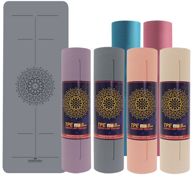 TPE 요가매트 10mm 8mm 6mm 와이드 안밀리는 논슬립 요가매트, B.라일락퍼플(TPE8MM)