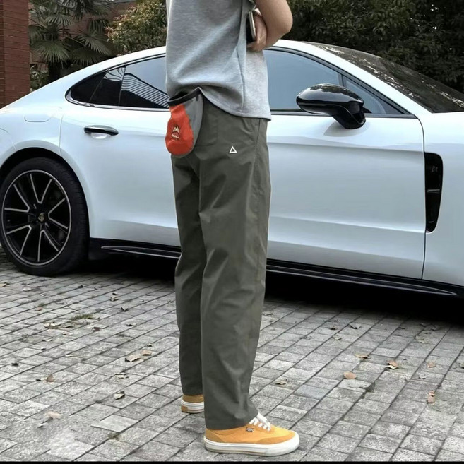 【防風防水彈力】衝鋒褲 休閒褲 戶外褲 工裝褲 直筒褲 錐形褲 軟殼面料 美式潮牌 寬鬆百搭 登山徒步日常通勤