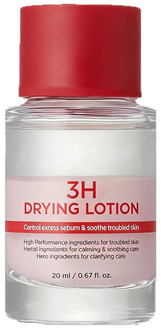 DRYING LOTION 潤膚夜間清爽亮麗精華液 針對痘痘肌 積雪草乳液, 1個, 無logo精華液,20