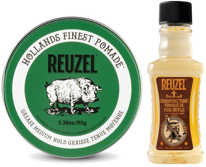 리우젤 그루밍 토닉 100ml + 그린 유성 미디움 홀드 포마드 95g, 1개