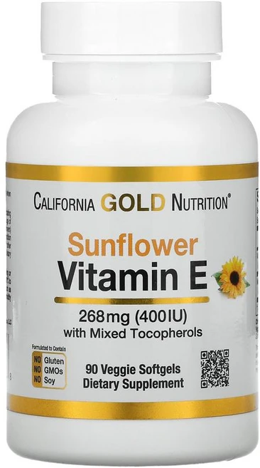캘리포니아 골드 뉴트리션 해바라기 비타민E 90정 California Gold Nutrition Sunflower Vitamin E 400IU 90 Softgels, 1개 - 쿠팡