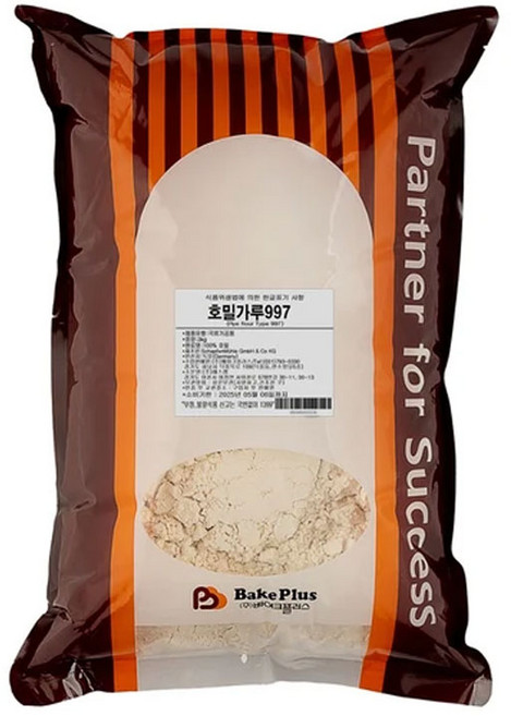[푸디쉬] 베이크플러스 호밀가루997 독일산 호밀 100%, 1개, 3kg