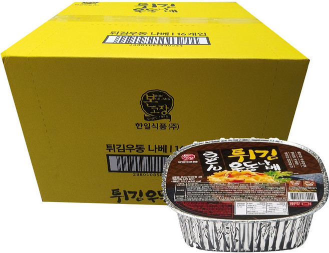 한일본고장 튀김우동 나베, 225.5g, 16개