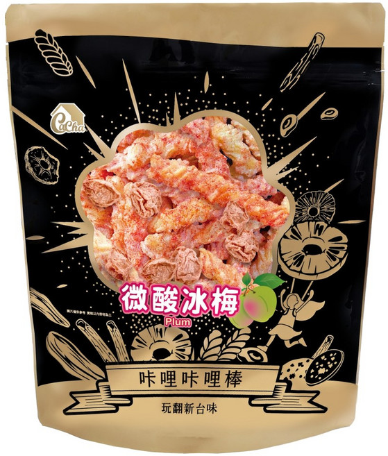 Cacha 咔哩咔哩棒 經典原味 / 香蔥麻椒 / 微酸冰梅 130g, 1個, 咔哩棒【微酸冰梅】130g