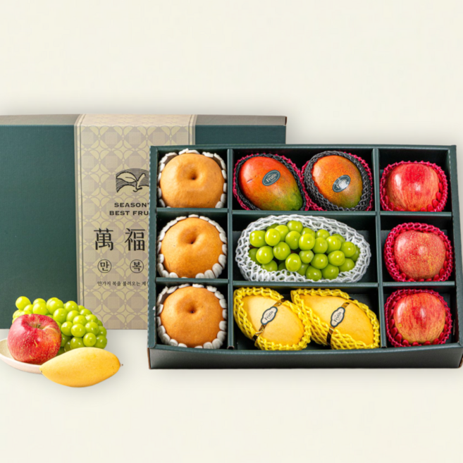 [최고등급선별] 설 명절 혼합 과일선물세트, 1개, 4kg (사과3+배2+샤인2)