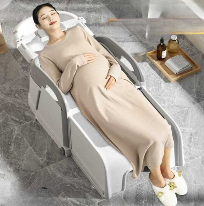 ChellyJelly 샴푸의자 베드 노인 성인용 머리감는의자 접이식, 체리블라썸 (임산부 및 어린이용)사은품팩 증정, 1개