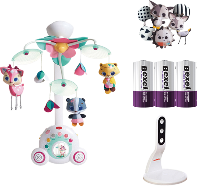 타이니러브모빌 메도우데이즈 컬러모빌 흑백인형세트 거치대 정품 아기, 4.테일즈 흑백모빌+거치대세트+선물박스패키지, 1개